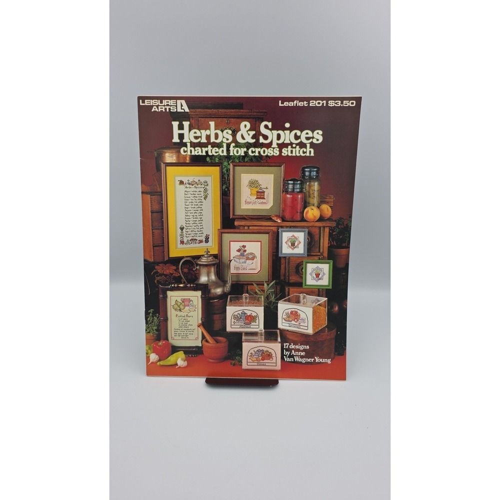 Herbs & Spices, 1981, Leaflet #201, Cross Stitch Pattern Booklet